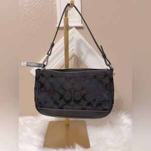 Coach Black Signature small Shoulder Bag